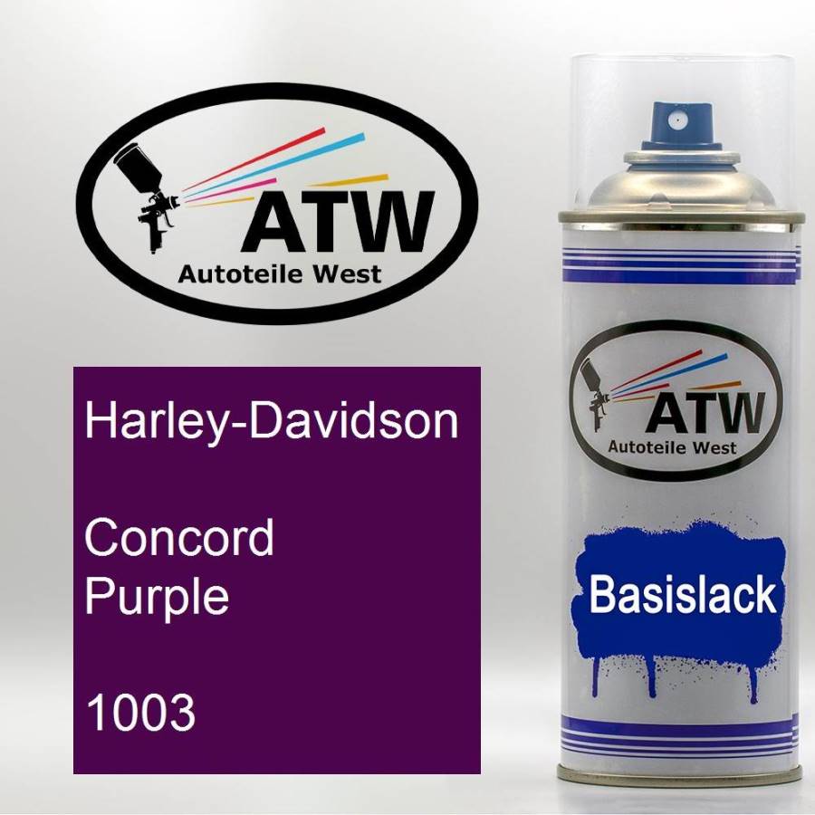 Harley-Davidson, Concord Purple, 1003: 400ml Sprühdose, von ATW Autoteile West.